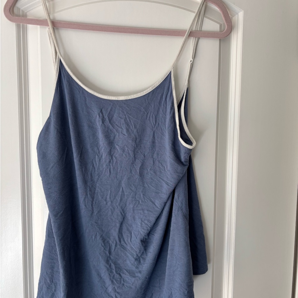 Free Press Blue and White Camisole Top